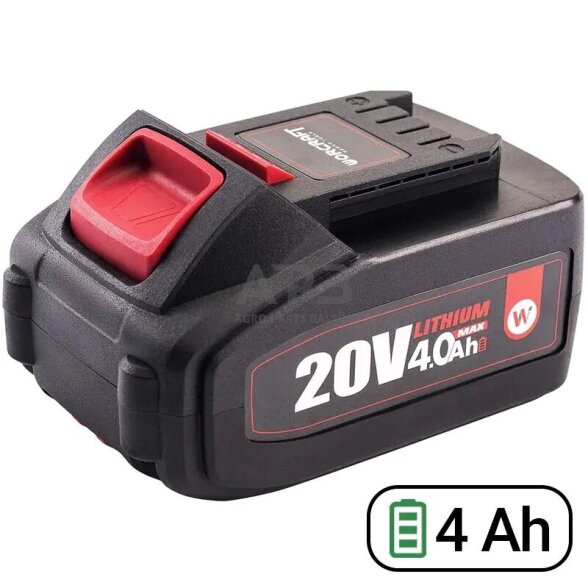 Akumuliatorius akum. įrankiams WORCRAFT 20V 4.0Ah Akumuliatorius akum. įrankiams WORCRAFT 20V 4.0Ah