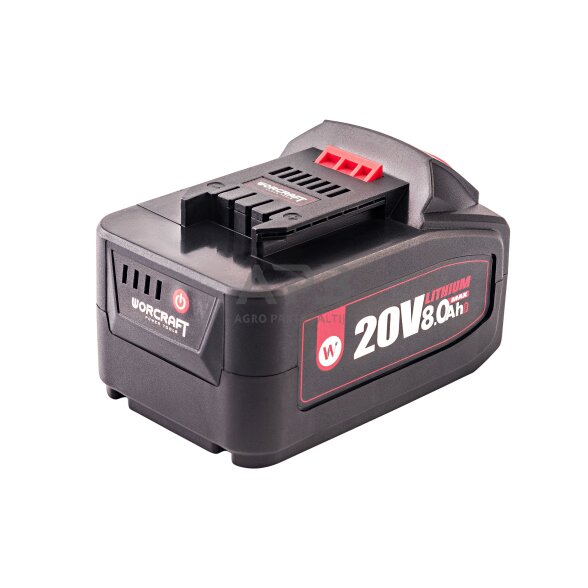 Akumuliatorius akum.įrankiams WORCRAFT 20V 8.0Ah LI-ION 1 Akumuliatorius akum.įrankiams WORCRAFT 20V 8.0Ah LI-ION 1