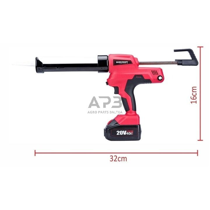 Akumuliatorinis pistoletas hermetikams 20V LI-ION 6 Akumuliatorinis pistoletas hermetikams 20V LI-ION 6