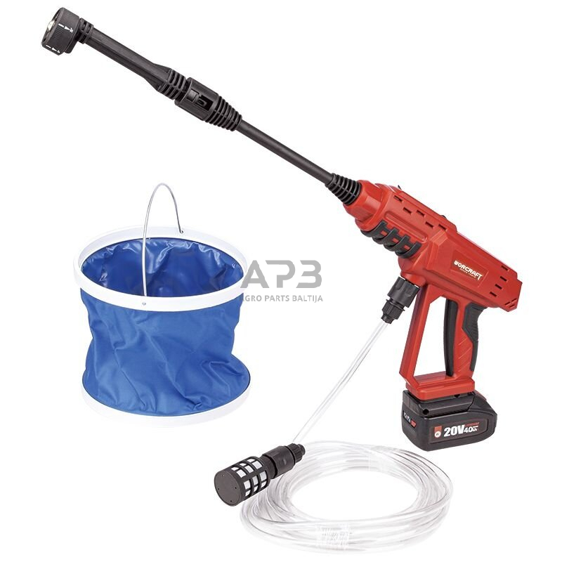Akumuliatorinis aukšto slėgio plovimo pistoletas 20V LI-ION 2 Akumuliatorinis aukšto slėgio plovimo pistoletas 20V LI-ION 2