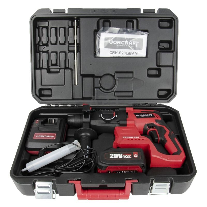 Akumuliatorinis perforatorius 20V LI-ION, 4.0Ah (plastikinė dėžė) 6