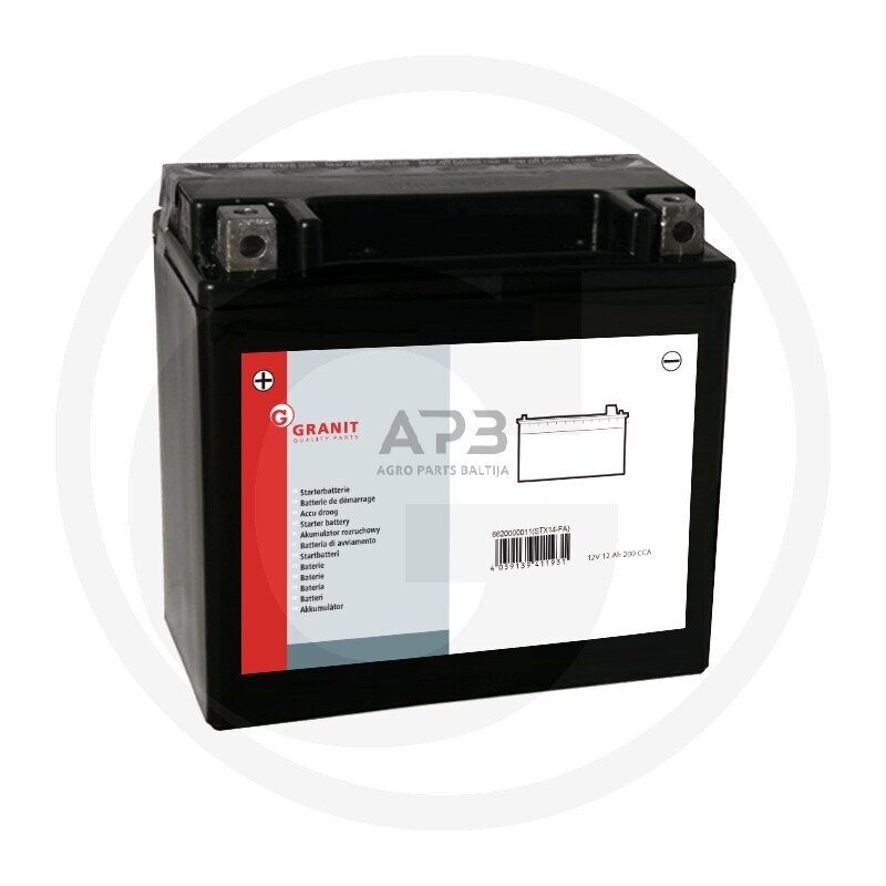 Akumuliatorius traktoriukams Granit 12 V / 12 Ah 151 x 87 x 147 mm