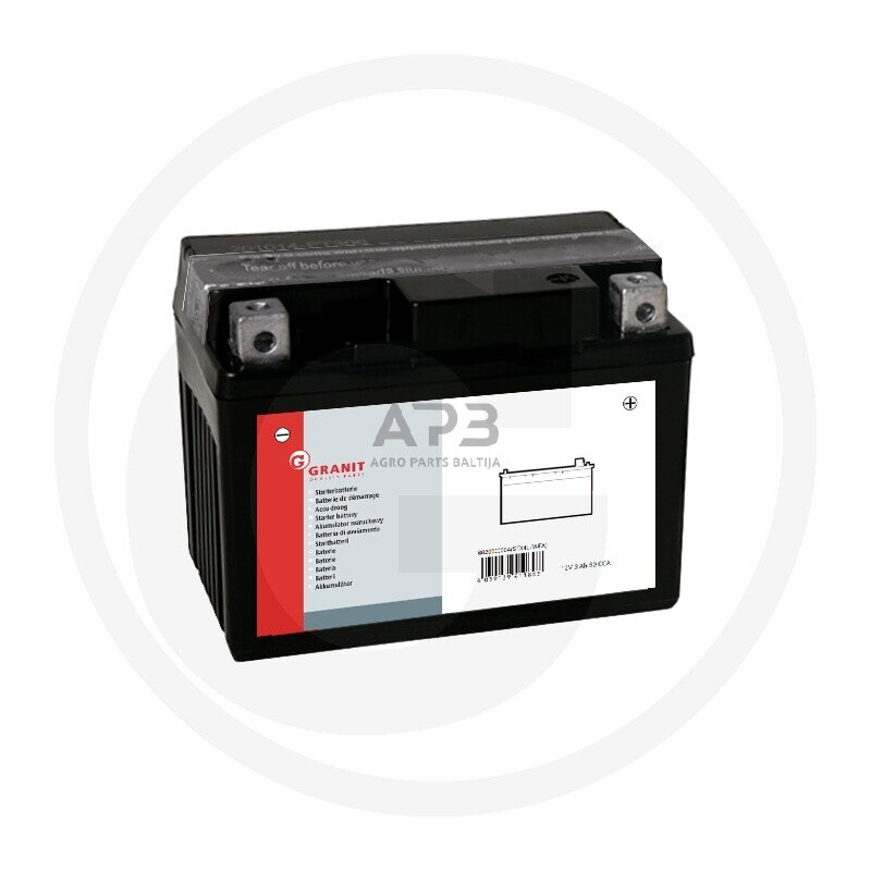 Akumuliatorius traktoriukams Granit 12 V / 3 Ah 114 x 71 x 86 mm Akumuliatorius traktoriukams Granit 12 V / 3 Ah 114 x 71 x 86 mm
