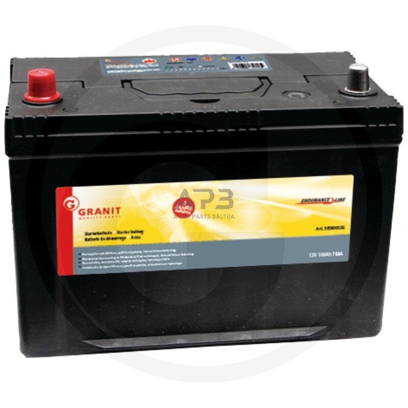 Akumuliatorius traktoriui Granit Endurance Line 12 V / 100 Ah 303 x 173 x 225 mm 85826206 Akumuliatorius traktoriui Granit Endurance Line 12 V / 100 Ah 303 x 173 x 225 mm 85826206