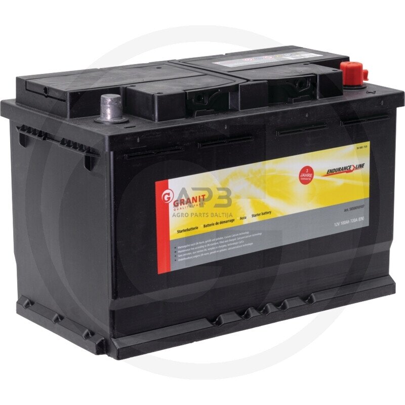 Akumuliatorius traktoriui Granit Endurance Line 12 V / 100 Ah 313 x 175 x 205 mm 73328440