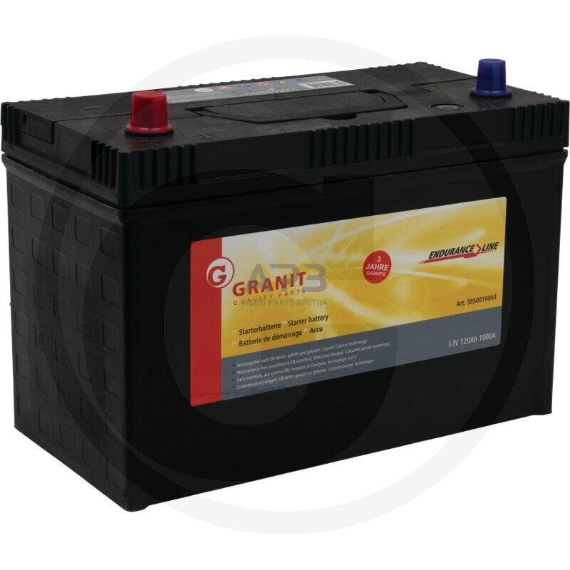 Akumuliatorius traktoriui Granit Endurance Line 12 V / 120 Ah 330 x 173 x 240 mm Akumuliatorius traktoriui Granit Endurance Line 12 V / 120 Ah 330 x 173 x 240 mm
