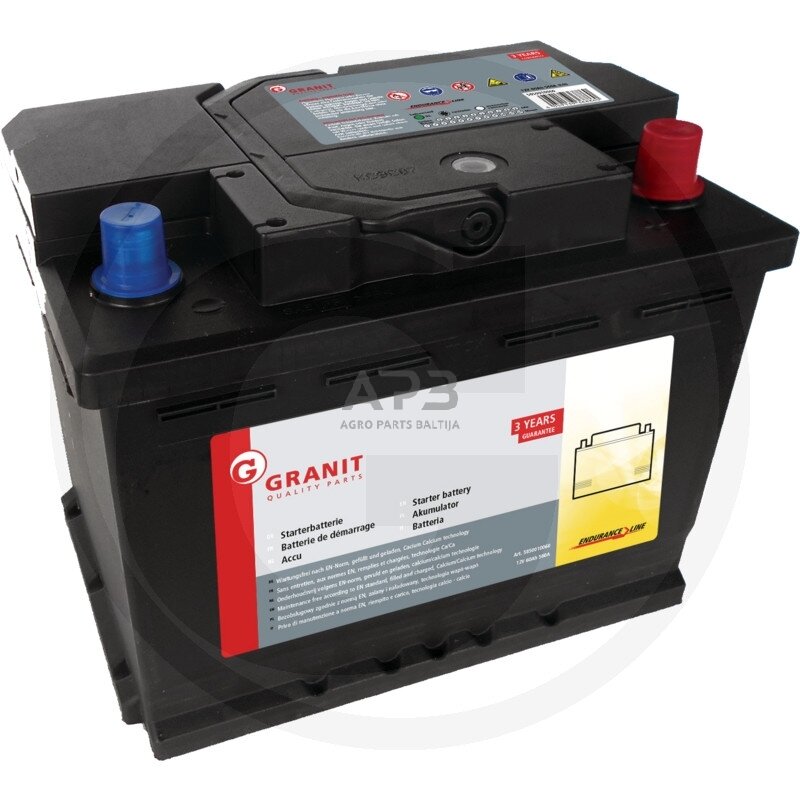 Akumuliatorius traktoriui Granit Endurance Line 12 V / 60 Ah 245 x 175 x 190 mm GBEFBL2 Akumuliatorius traktoriui Granit Endurance Line 12 V / 60 Ah 245 x 175 x 190 mm GBEFBL2