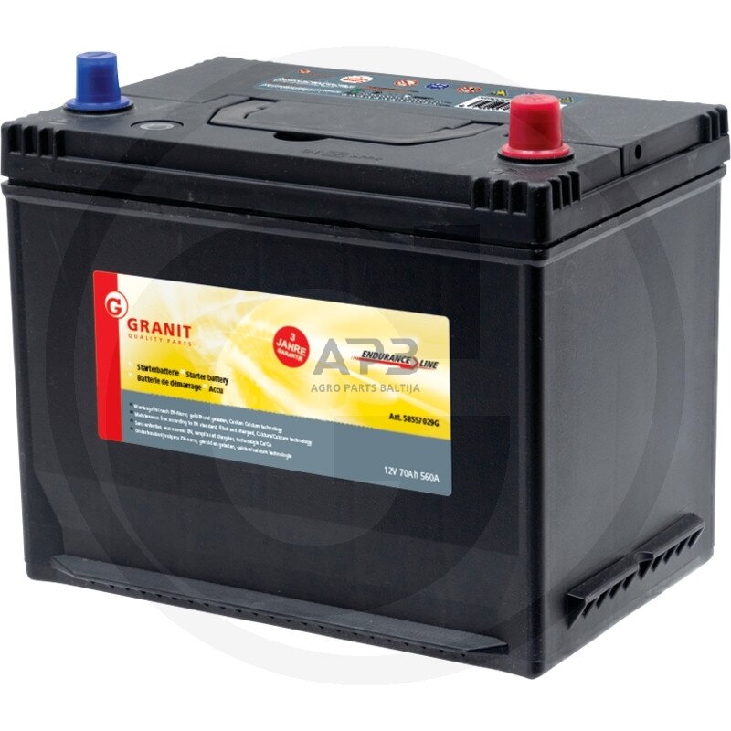 Akumuliatorius traktoriui Granit Endurance Line 12 V / 70 Ah 269 x 174 x 226 mm GBEFBL3 Akumuliatorius traktoriui Granit Endurance Line 12 V / 70 Ah 269 x 174 x 226 mm GBEFBL3