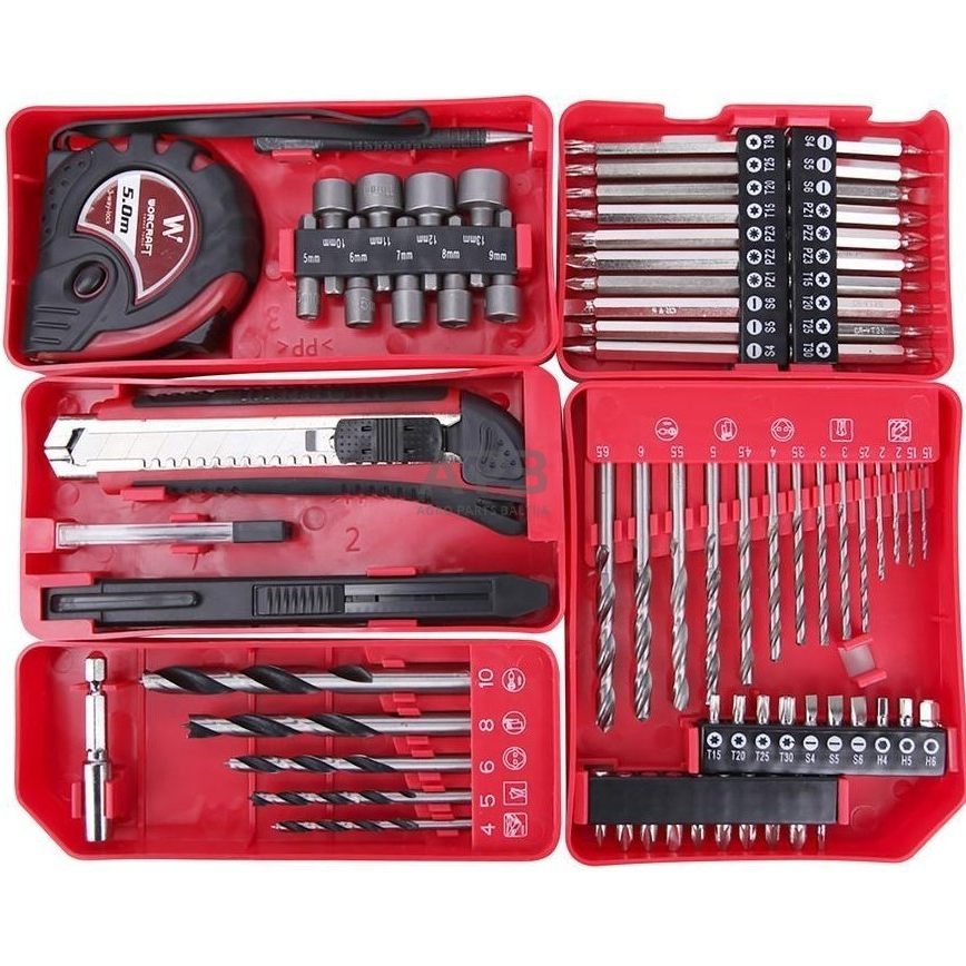 Akumuliatorinis suktuvas-gręžtuvas su kalimu 20V LI-ION ir priedais 78vnt. 2x2.0Ah 2 Akumuliatorinis suktuvas-gręžtuvas su kalimu 20V LI-ION ir priedais 78vnt. 2x2.0Ah 2