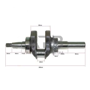Alkūninis velenas HONDA GX270 Q 25 mm, 13310-ZH9-610, 13310ZH9610