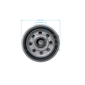 Alyvos filtras Honda GX340, GXV340, GX610, GGV610, GXV620 GX640, GXV640, GXV670 75,00 x 83,00 mm, centrinė skylė 20,00 mm