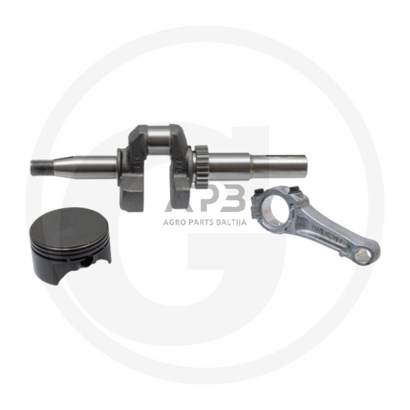 Alkūninis velenas su švaistikliu ir stūmokliu Briggs & Stratton 593917, 127700, 127800, 128800, 129700, 129800, 12F700, 12F800, 12G700, 12G800, 12H700, 12H800, 12J800, 12V800 Alkūninis velenas su švaistikliu ir stūmokliu Briggs & Stratton 593917, 127700, 127800, 128800, 129700, 129800, 12F700, 12F800, 12G700, 12G800, 12H700, 12H800, 12J800, 12V800