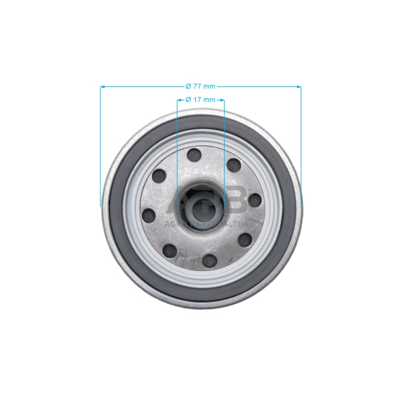 Alyvos filtras John Deere 70,00 x 76,00 mm, centrinė skylė 19,05 mm 1205008, AM101054, KH1205008, AM101207 3