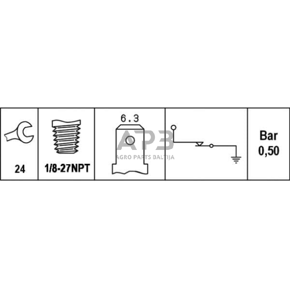 Alyvos slėgio jungiklis Hella 6ZL003259381 5 Alyvos slėgio jungiklis Hella 6ZL003259381 5