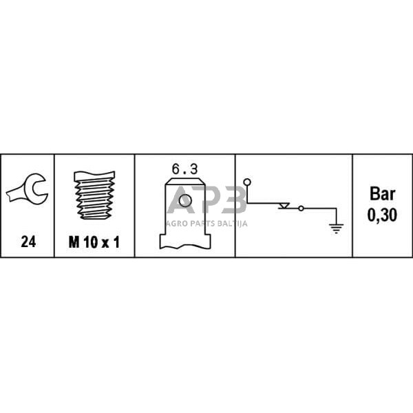 Alyvos slėgio jungiklis 12V, M10x1 Hella 6ZL003259351 5 Alyvos slėgio jungiklis 12V, M10x1 Hella 6ZL003259351 5