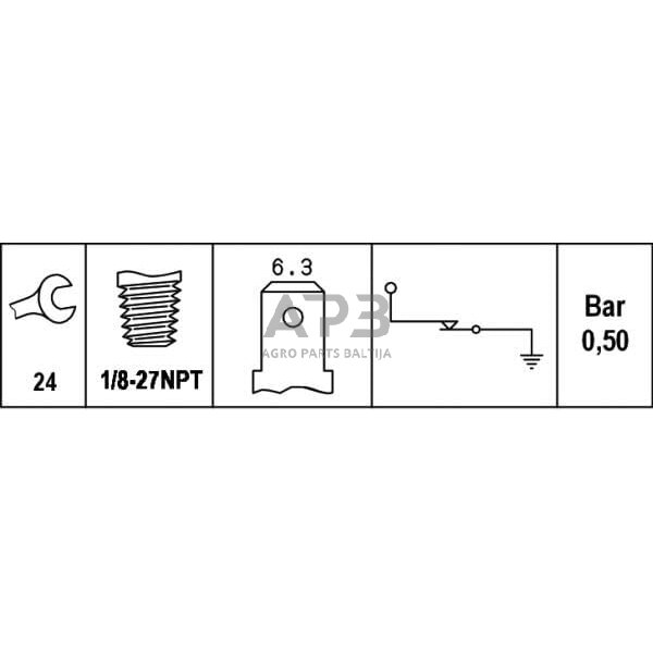 Alyvos slėgio jungiklis Hella 6ZL003259381 5