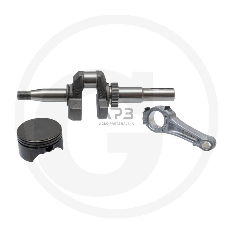 Alkūninis velenas su švaistikliu ir stūmokliu Briggs & Stratton 593917, 127700, 127800, 128800, 129700, 129800, 12F700, 12F800, 12G700, 12G800, 12H700, 12H800, 12J800, 12V800 Alkūninis velenas su švaistikliu ir stūmokliu Briggs & Stratton 593917, 127700, 127800, 128800, 129700, 129800, 12F700, 12F800, 12G700, 12G800, 12H700, 12H800, 12J800, 12V800