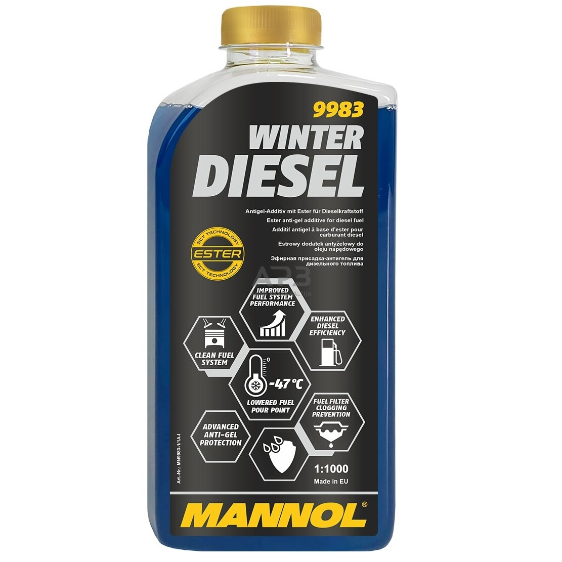 Antigelis dyzelinui -47°C MANNOL 1000ml Antigelis dyzelinui -47°C MANNOL 1000ml