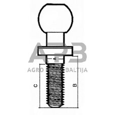 Antgalis priekabos kabliui 1"x 2 3/4" Z992570KR