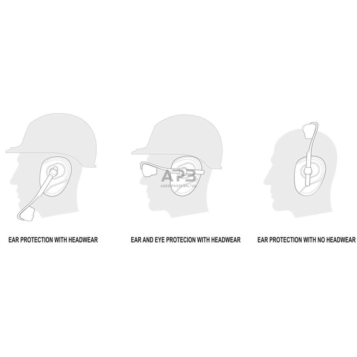 Apsauginės ausinės su integruotais akiniais 4 Apsauginės ausinės su integruotais akiniais 4