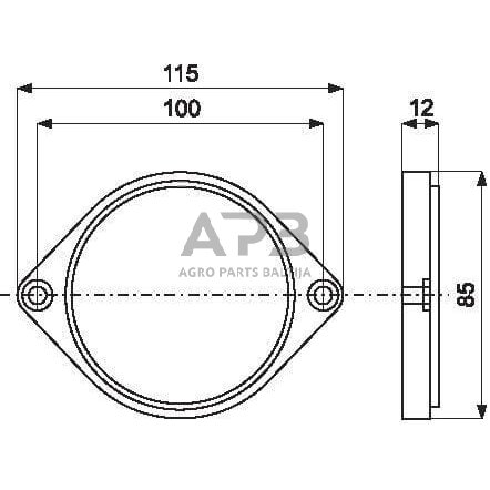 Apvalus atšvaitas raudonas Waś 1415000021 1 Apvalus atšvaitas raudonas Waś 1415000021 1