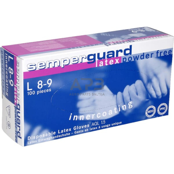 Apsauginės pirštinės Semperguard 24cm 10/XL 3000001293 1