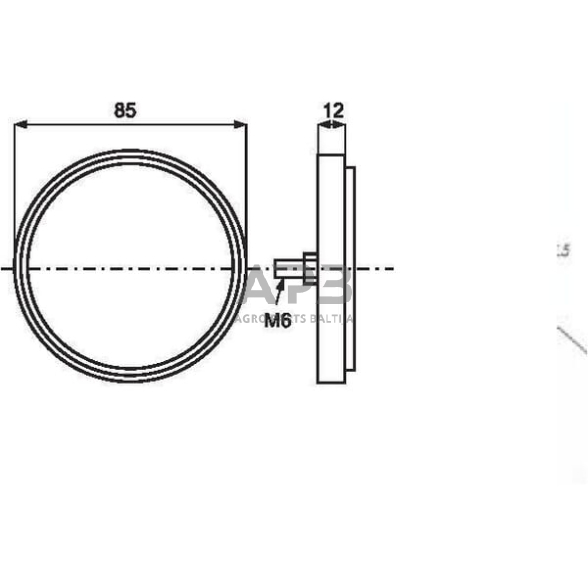 Apvalus atšvaitas raudonas Waś 1415000011 1 Apvalus atšvaitas raudonas Waś 1415000011 1