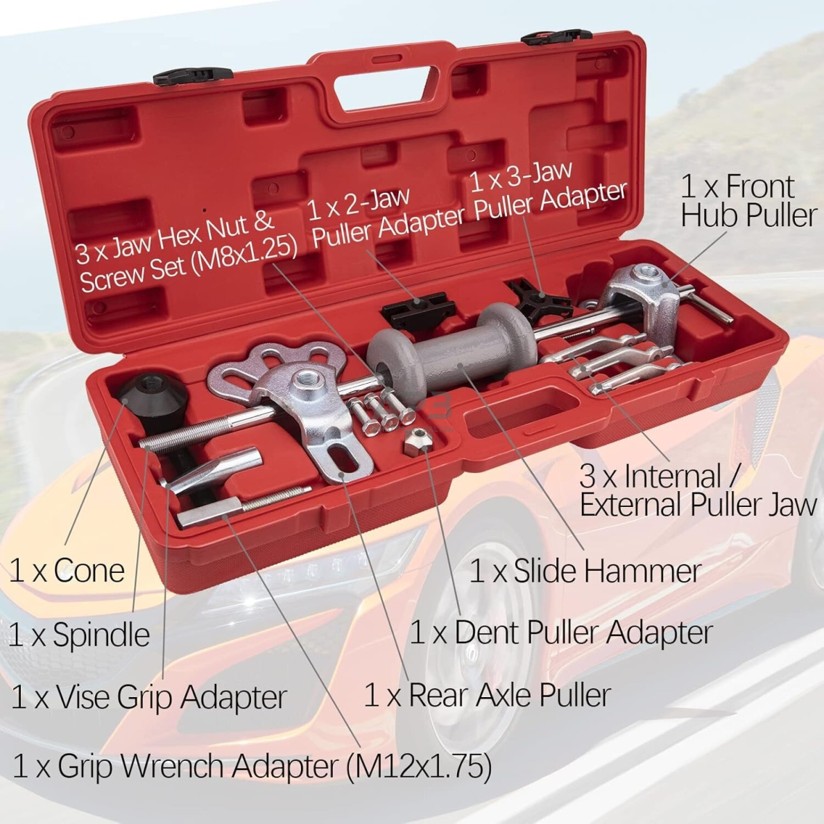 Atbulinis plaktukas su priedais 9vnt. 5