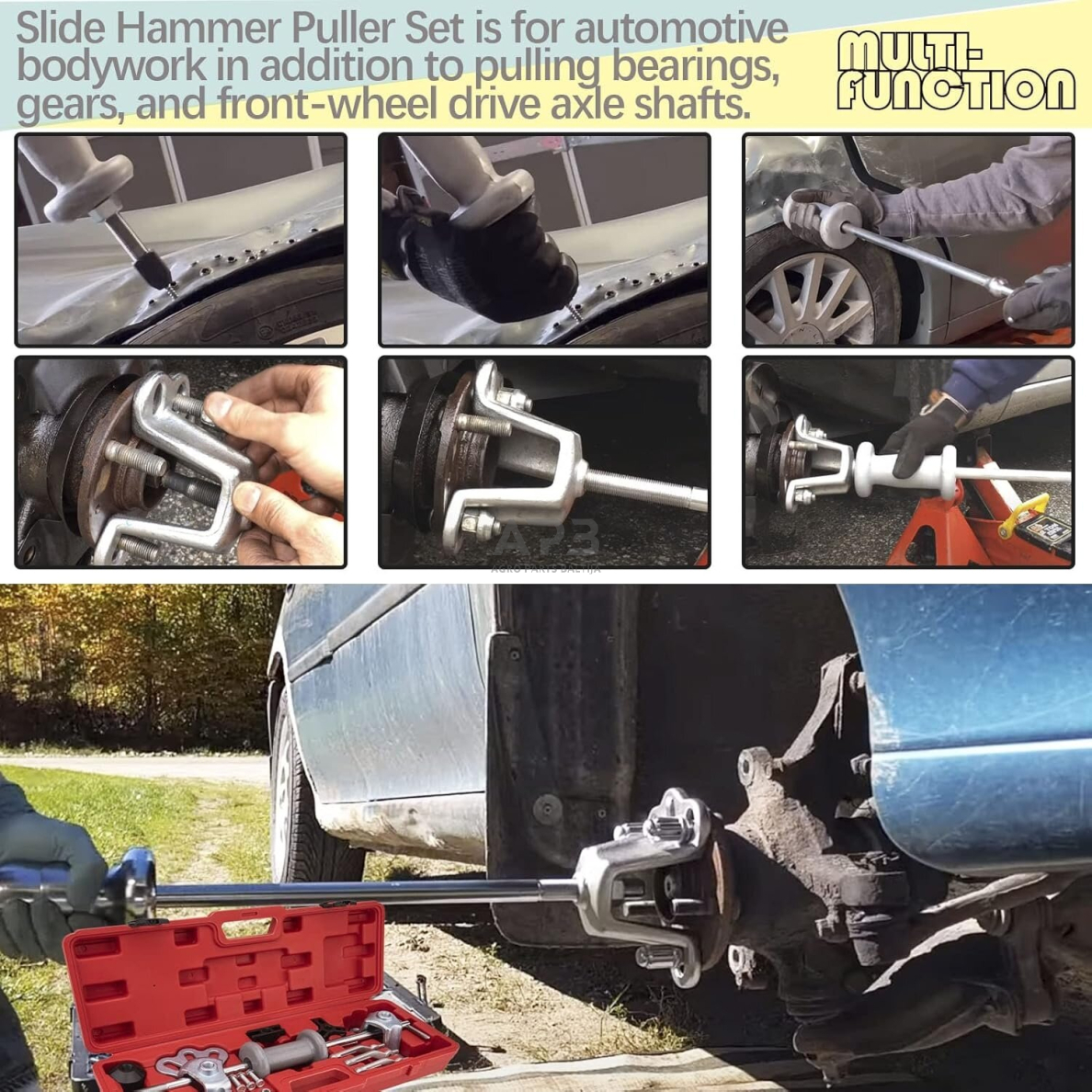 Atbulinis plaktukas su priedais 9vnt. 7 Atbulinis plaktukas su priedais 9vnt. 7