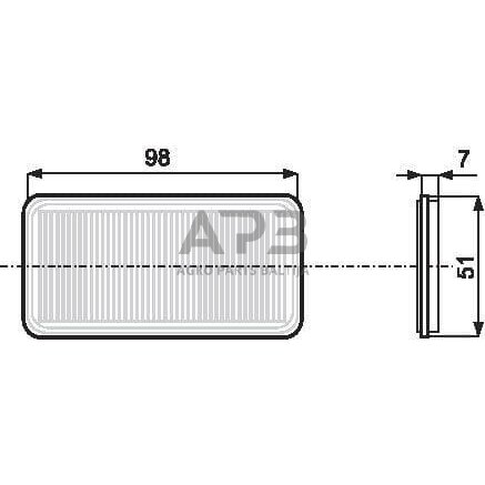 Atšvaitas stačiakampis baltas Waś 1415000200 1 Atšvaitas stačiakampis baltas Waś 1415000200 1