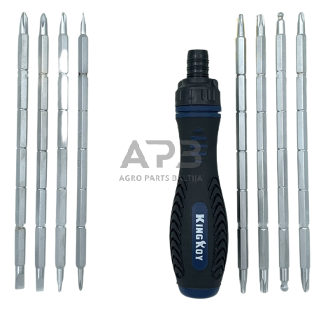 Atsuktuvas su keičiamais antgaliais (9vnt) 1