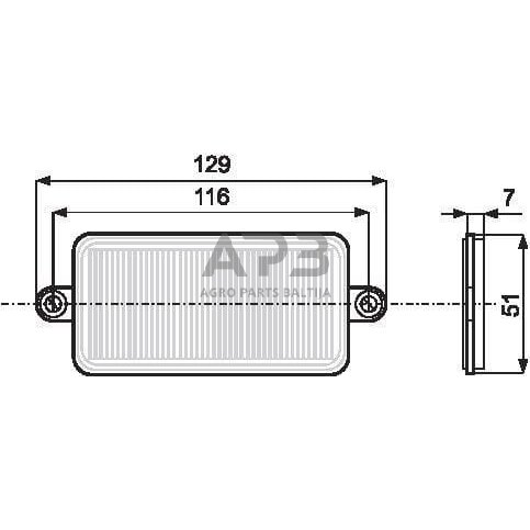 Atšvaitas stačiakampis baltas Waś 1415000210 1 Atšvaitas stačiakampis baltas Waś 1415000210 1