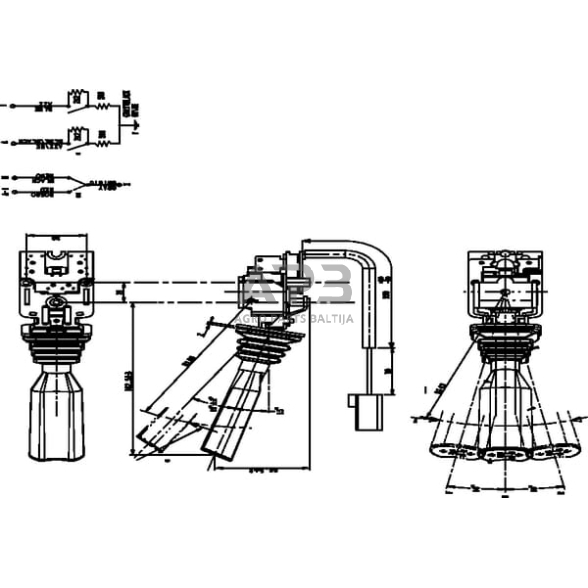 Atbulinės eigos jungiklis Cobo 01532000 2 Atbulinės eigos jungiklis Cobo 01532000 2