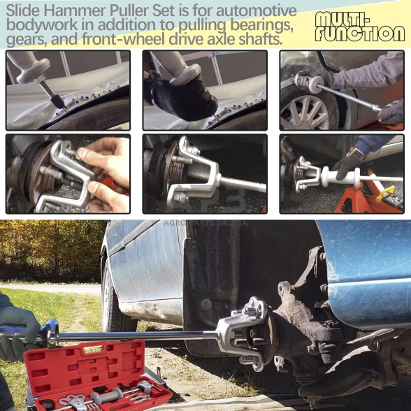 Atbulinis plaktukas su priedais 9vnt. 7 Atbulinis plaktukas su priedais 9vnt. 7