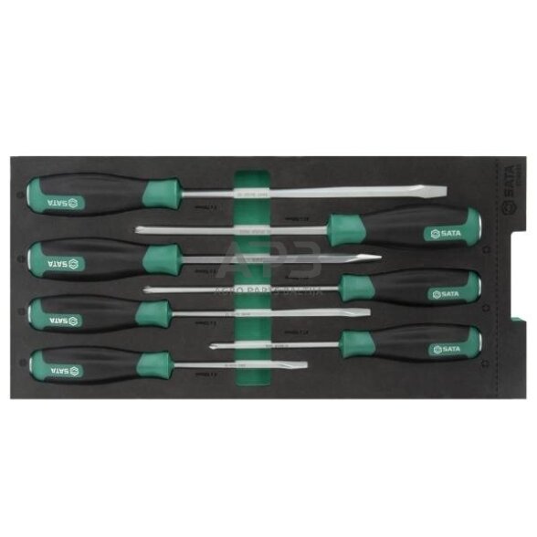 Padėklas. Smūginių atsuktuvų rinkinys 7vnt. (pl./PH) 2 Padėklas. Smūginių atsuktuvų rinkinys 7vnt. (pl./PH) 2