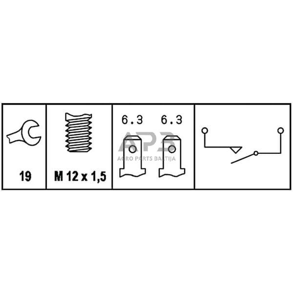 Atbulinės eigos žibinto jungiklis 12V Hella 6ZF008621511 1