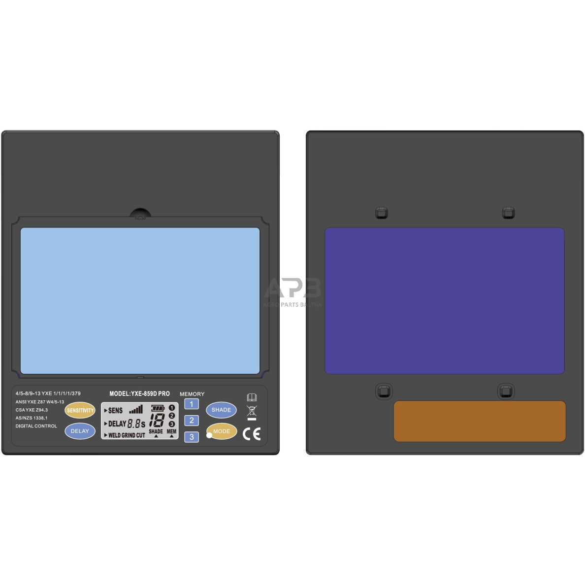 Automatinis filtras suvirintojo skydeliui, YXE-859D Automatinis filtras suvirintojo skydeliui, YXE-859D