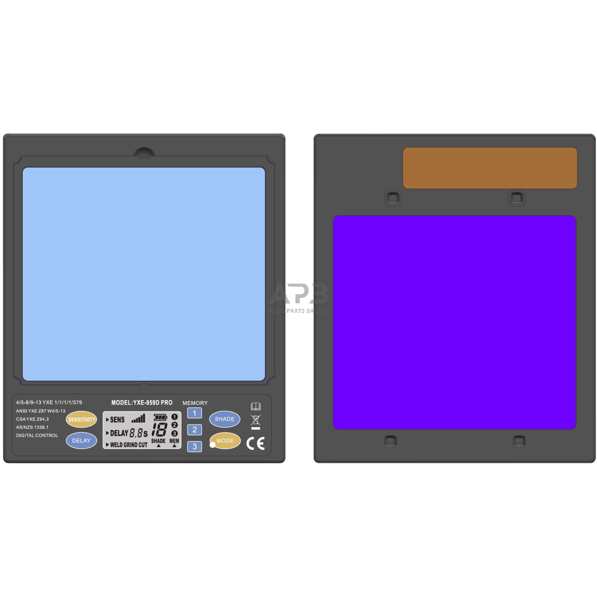 Automatinis filtras suvirintojo skydeliui, YXE-959D Automatinis filtras suvirintojo skydeliui, YXE-959D