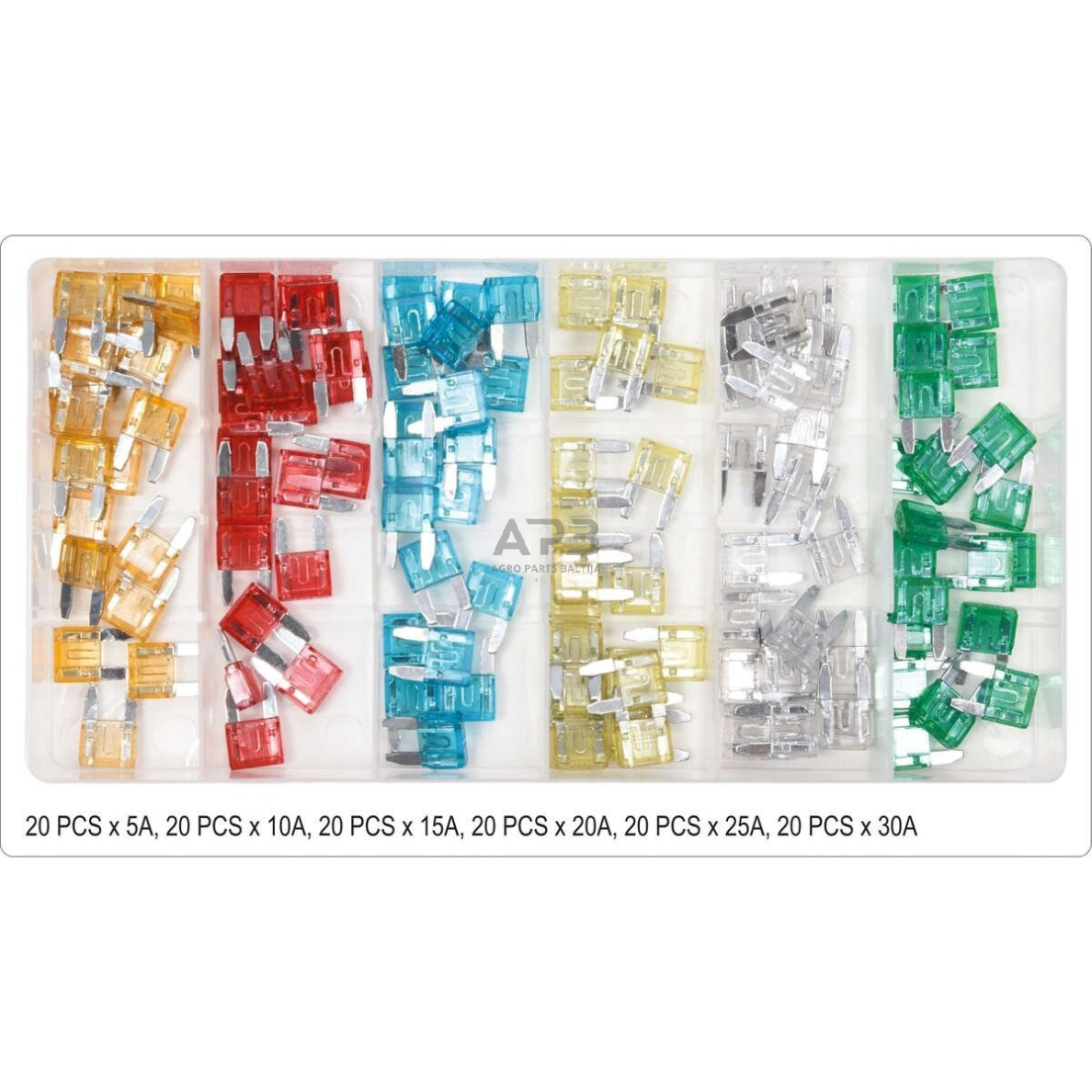 Automobilių saugiklių rinkinys 120vnt MINI 1 Automobilių saugiklių rinkinys 120vnt MINI 1