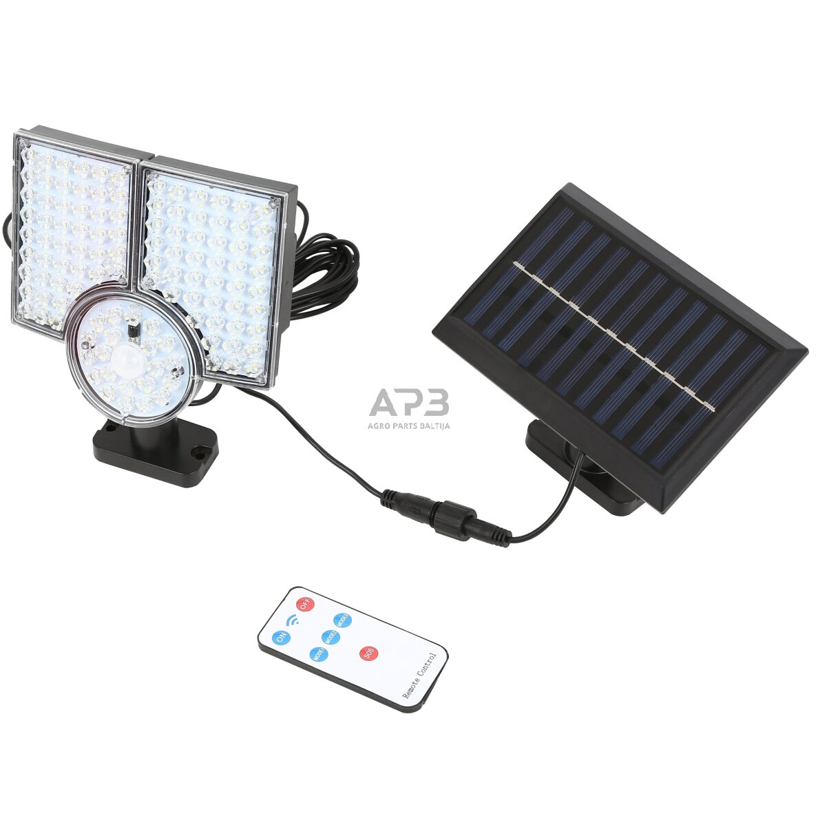 Autonominis šviestuvas su saulės baterija ir šviesos / judesio jutikliu 22.4W 6000K Autonominis šviestuvas su saulės baterija ir šviesos / judesio jutikliu 22.4W 6000K