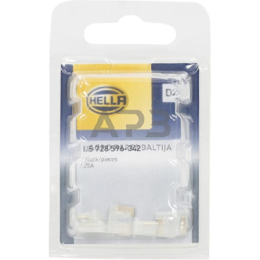 Automobilio saugiklis Mini 25A, 8.4mm 5x Hella 8JS728596342 4 Automobilio saugiklis Mini 25A, 8.4mm 5x Hella 8JS728596342 4