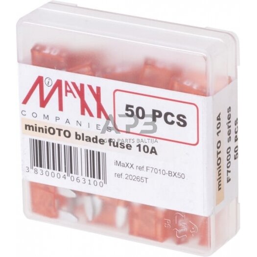 Automobilio saugiklis Mini 32V, 10A, 16.3mm 50x iMaXX SI20265 3 Automobilio saugiklis Mini 32V, 10A, 16.3mm 50x iMaXX SI20265 3