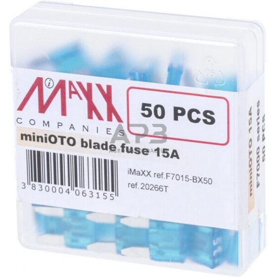 Automobilio saugiklis Mini 32V, 15A, 16.3mm 50x iMaXX SI20266 3 Automobilio saugiklis Mini 32V, 15A, 16.3mm 50x iMaXX SI20266 3