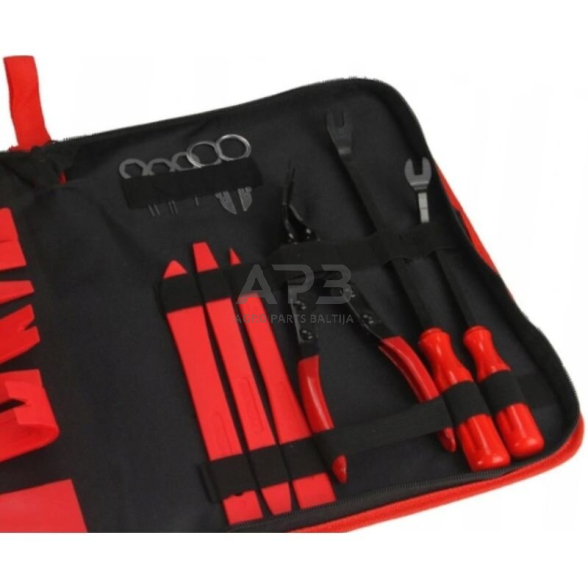 Automobilio apdailos ir magnetolos išėmimo įrankių rinkinys 19vnt. 2