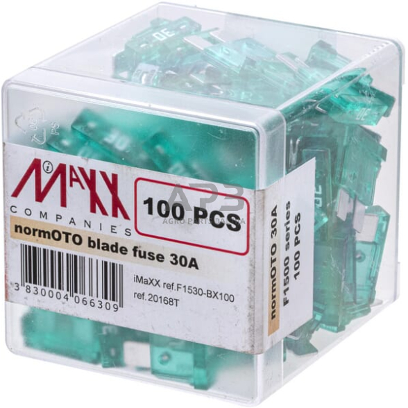 Automobilio saugiklis standartinis 30A, 20mm iMaXX SI22030 100vnt. 3 Automobilio saugiklis standartinis 30A, 20mm iMaXX SI22030 100vnt. 3