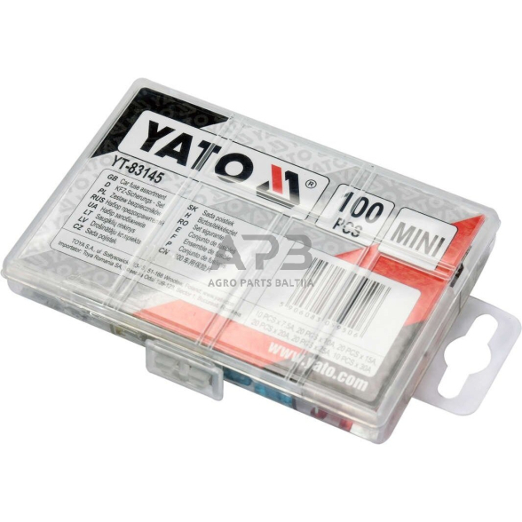 Automobilių saugiklių rinkinys 100vnt MINI-žemo profilio 1 Automobilių saugiklių rinkinys 100vnt MINI-žemo profilio 1