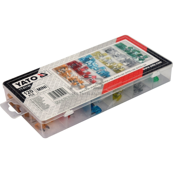 Automobilių saugiklių rinkinys 120vnt MINI 2 Automobilių saugiklių rinkinys 120vnt MINI 2