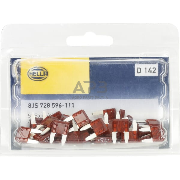 Automobilio saugiklis Mini 7.5A, 10.9mm 50x Hella 8JS728596111 1 Automobilio saugiklis Mini 7.5A, 10.9mm 50x Hella 8JS728596111 1