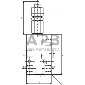 Balansavimo vožtuvas A-06-S-B-3/8" BSP, VOSL05001 3 Balansavimo vožtuvas A-06-S-B-3/8" BSP, VOSL05001 3
