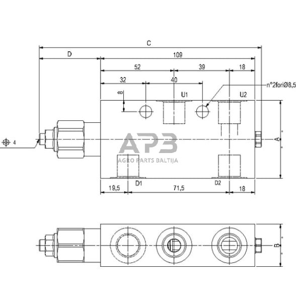 Balansavimo vožtuvas R1116 1/2 G5P4, VOSL10005ST 1 Balansavimo vožtuvas R1116 1/2 G5P4, VOSL10005ST 1